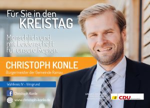 Flyer Kreistag Christhoph Konle und Andrea Schnele