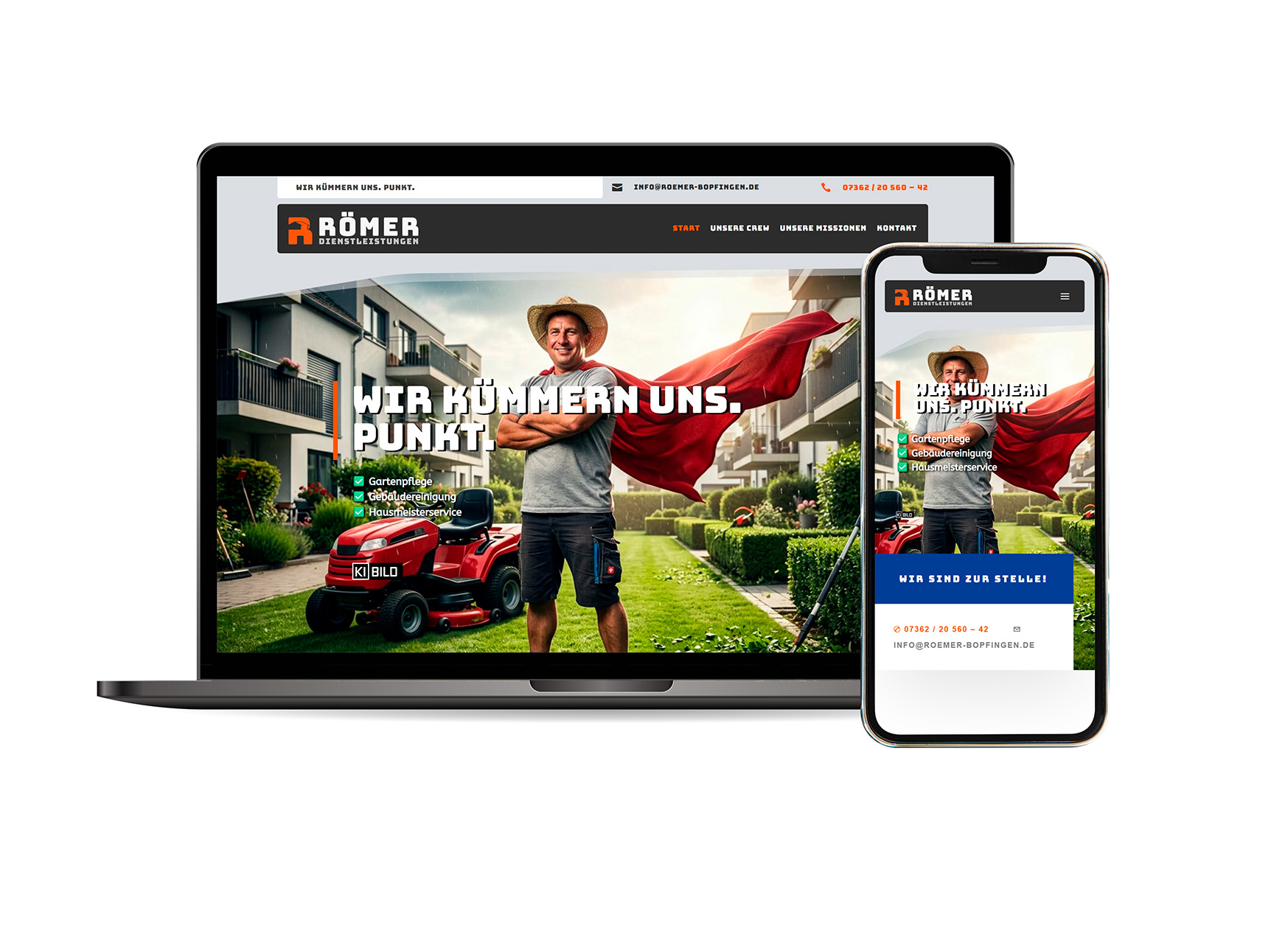 Mockup Website Römer